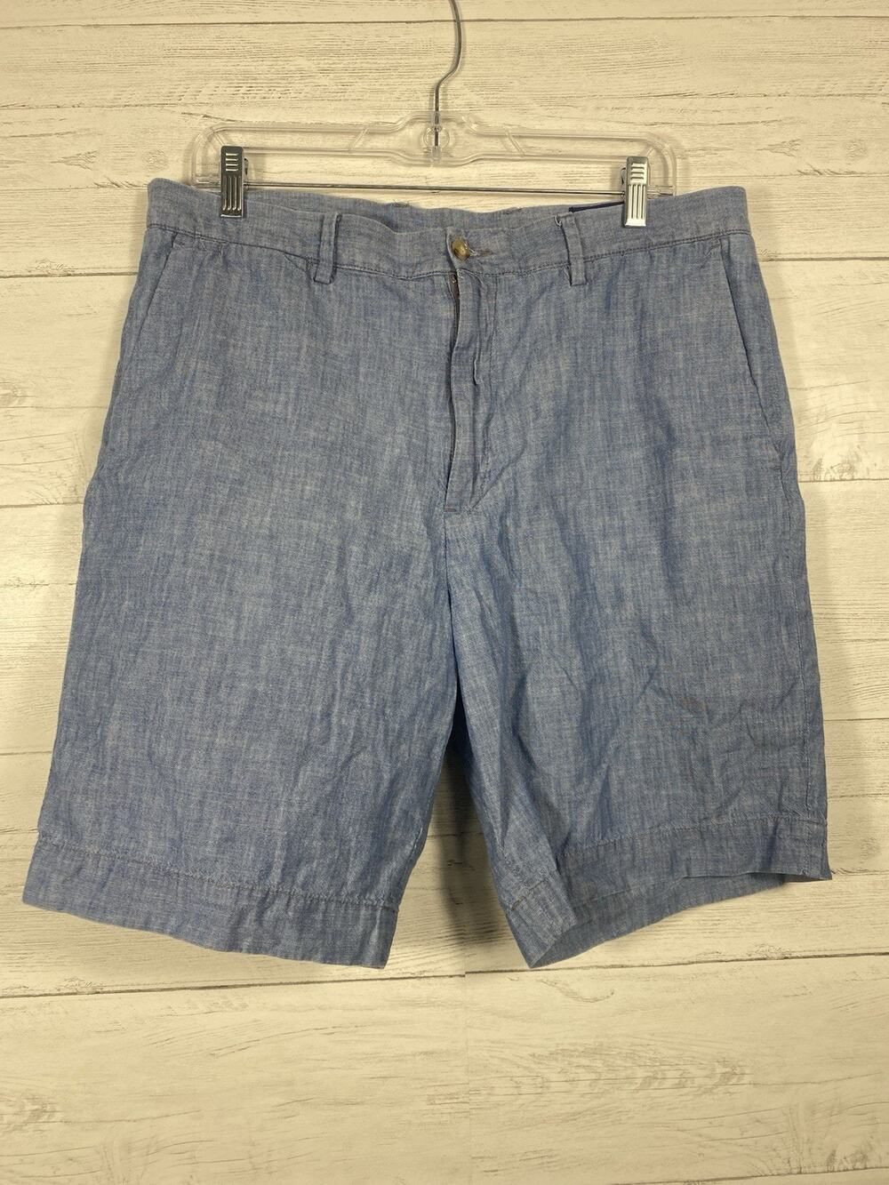 Polo Ralph Lauren Blue Straight Fit Chino Cotton Shorts Men's 34